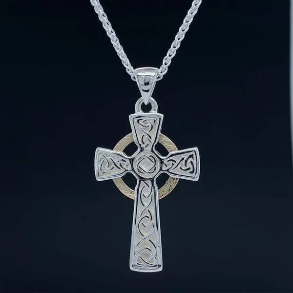 Keith Jack Celtic Circle Cross Pendant, Small Image 2 Geralds Jewelry Oak Harbor, WA