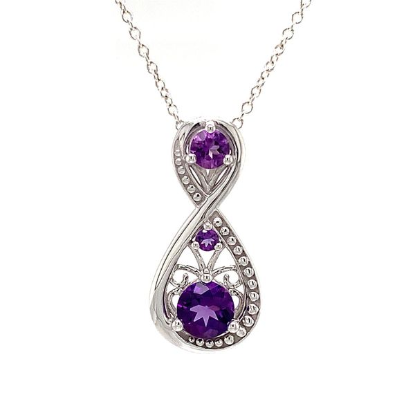 Amethyst Infinity Inspired Pendant Image 4 Geralds Jewelry Oak Harbor, WA