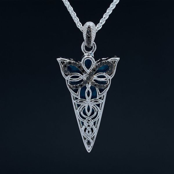 Keith Jack Celtic Butterfly Reversible Enamel Pendant Image 2 Geralds Jewelry Oak Harbor, WA