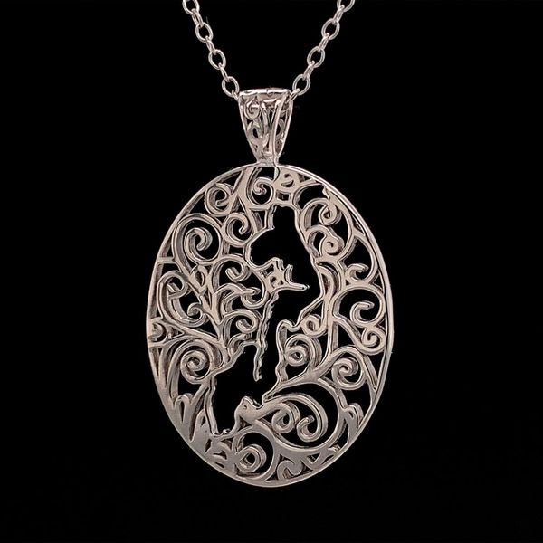 Custom Whidbey Island Filigree Pendant in Sterling Silver Image 3 Geralds Jewelry Oak Harbor, WA