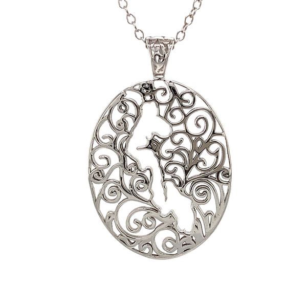 Custom Whidbey Island Filigree Pendant in Sterling Silver Image 4 Geralds Jewelry Oak Harbor, WA