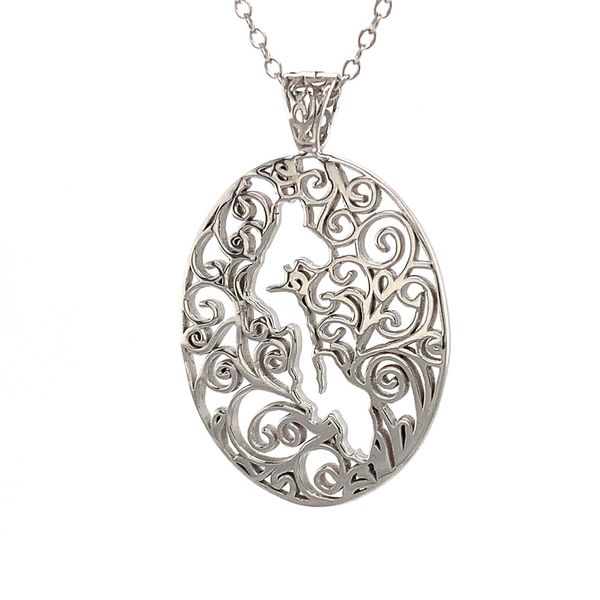 Custom Whidbey Island Filigree Pendant in Sterling Silver Image 5 Geralds Jewelry Oak Harbor, WA
