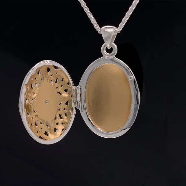 Keith Jack Celtic Trinity Diamond Locket Image 3 Geralds Jewelry Oak Harbor, WA