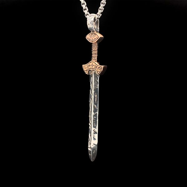 Keith Jack Celtic Large Viking Sword Pendant Image 2 Geralds Jewelry Oak Harbor, WA