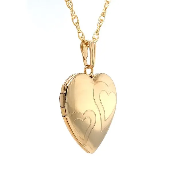 Gold Filled Engraved Hearts Locket Image 4 Geralds Jewelry Oak Harbor, WA