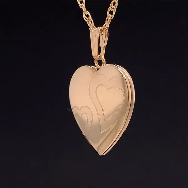 Gold Filled Engraved Hearts Locket Geralds Jewelry Oak Harbor, WA