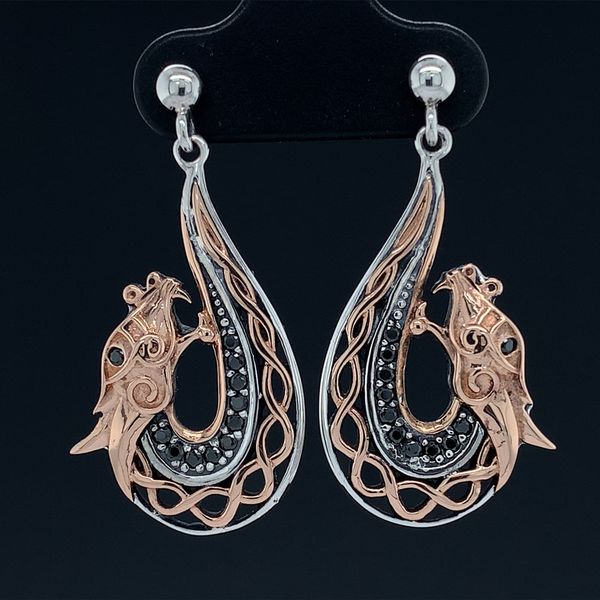 Keith Jack Celtic Sterling Silver And Bronze Dragon Post Earrings Geralds Jewelry Oak Harbor, WA