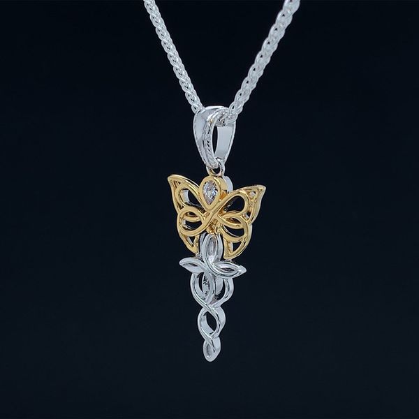 Keith Jack Celtic Butterfly Petite Pendant, Yellow Gold Image 2 Geralds Jewelry Oak Harbor, WA