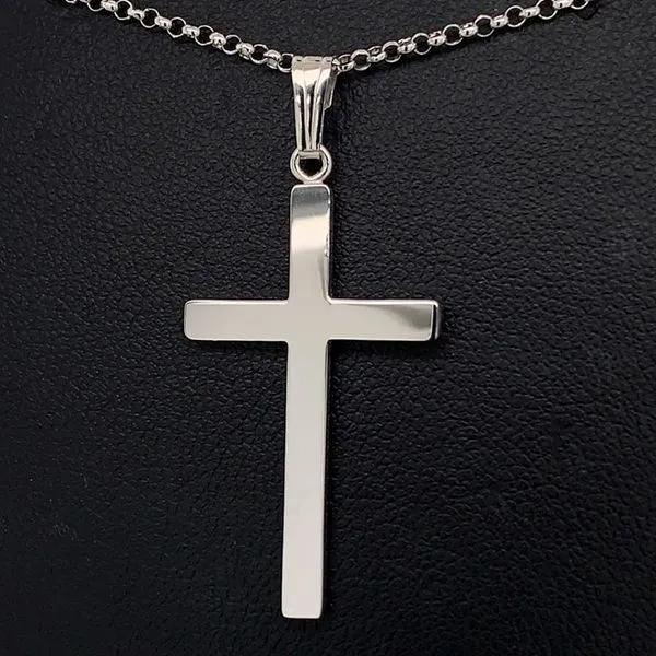 Sterling Silver Cross Pendant with Chain Geralds Jewelry Oak Harbor, WA