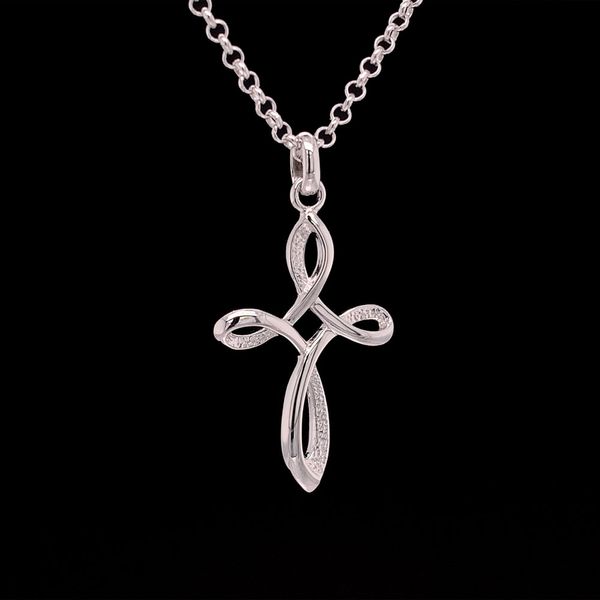 Sterling Silver Ribbon Cross Image 3 Geralds Jewelry Oak Harbor, WA