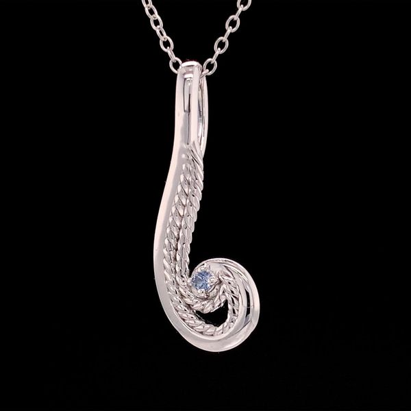 Swirl Rope Yogo Sapphire Pendant Image 2 Geralds Jewelry Oak Harbor, WA