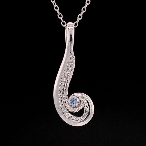 Swirl Rope Yogo Sapphire Pendant Geralds Jewelry Oak Harbor, WA
