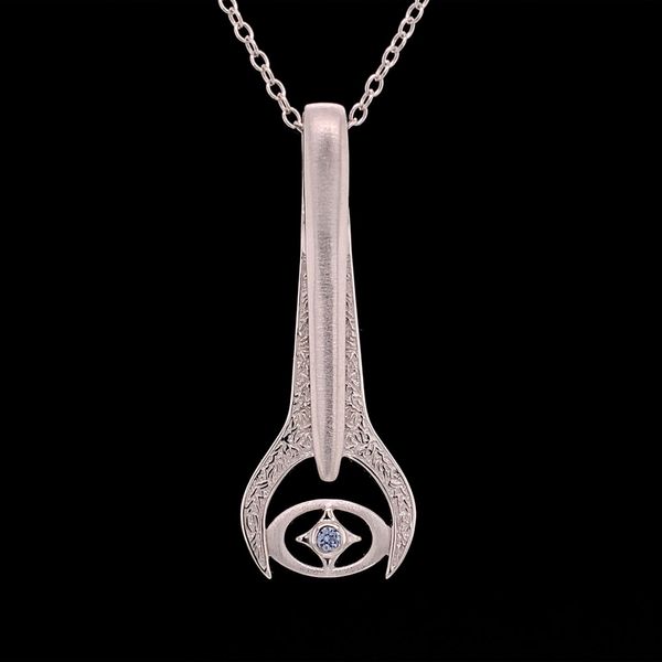 Sword and Yogo Sapphire Pendant Geralds Jewelry Oak Harbor, WA