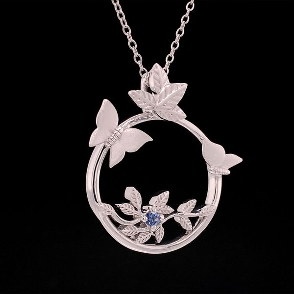 Large Butterfly Circle Pendant Image 2 Geralds Jewelry Oak Harbor, WA