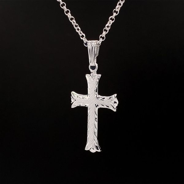 Sterling Silver Hand Engraved Florentine Cross Geralds Jewelry Oak Harbor, WA