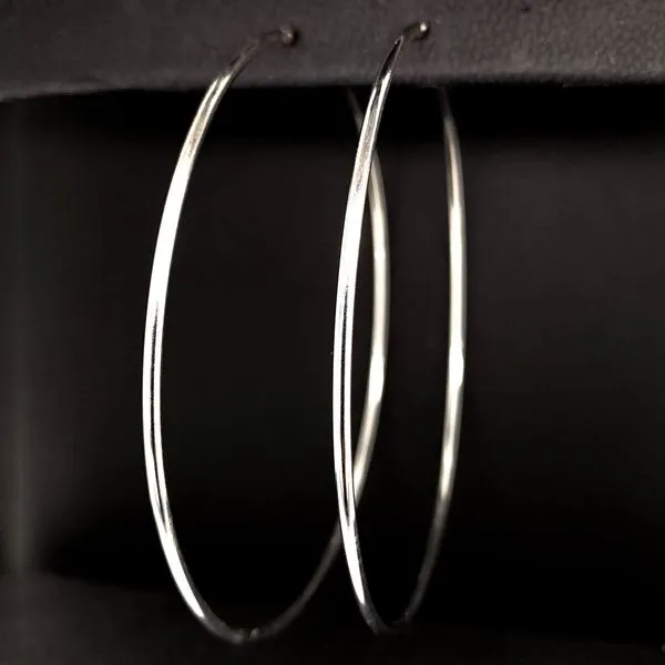 70mm Sterling Silver Hoop Earrings Image 2 Geralds Jewelry Oak Harbor, WA