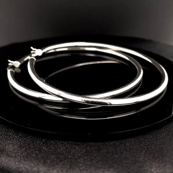 Sterling Silver Shiny Hoop Earrings Geralds Jewelry Oak Harbor, WA