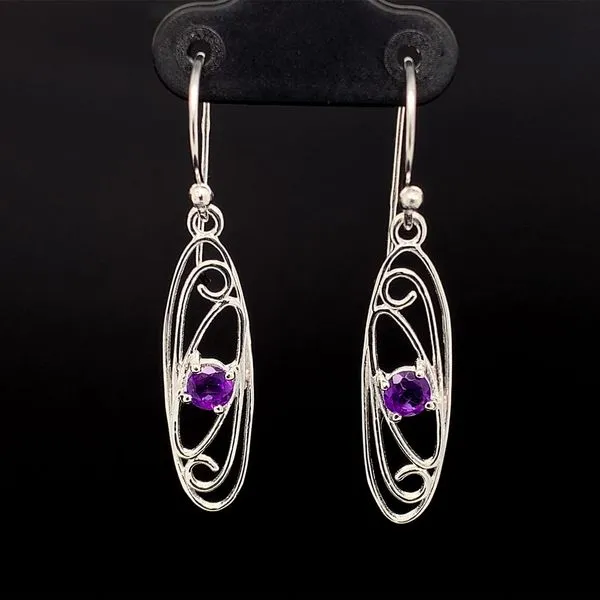 Amethyst and Sterling Silver Filigree Earrings Geralds Jewelry Oak Harbor, WA