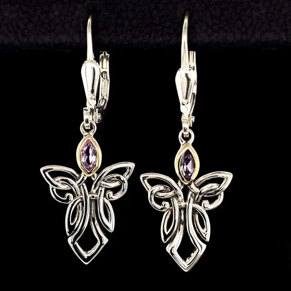 Keith Jack Celtic Amethyst Guardian Angel Earrings Geralds Jewelry Oak Harbor, WA