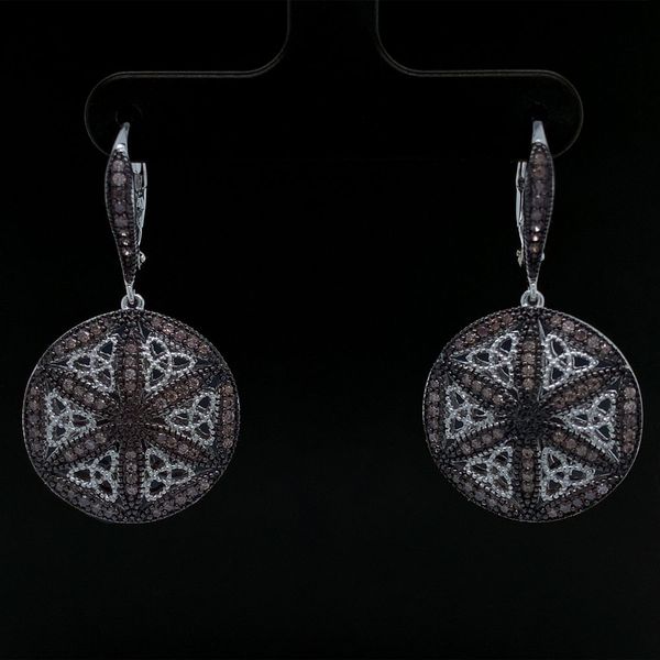 Keith Jack Celtic Sterling Silver Night & Day Round Earrings Geralds Jewelry Oak Harbor, WA