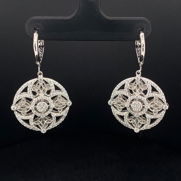 Keith Jack Celtic Night and Day Lever Back Earrings Image 3 Geralds Jewelry Oak Harbor, WA