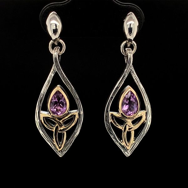 Keith Jack Celtic Guardian Angel Earrings, Amethyst Geralds Jewelry Oak Harbor, WA