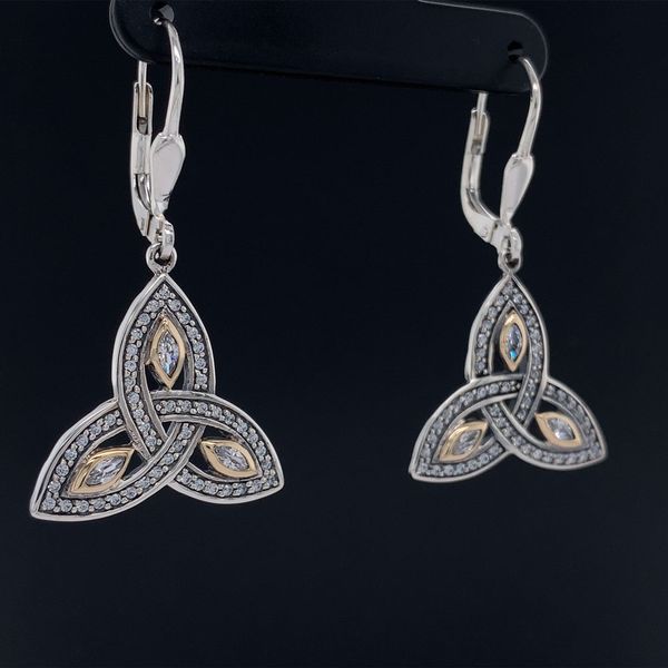 Keith Jack Celtic Trinity Earrings Image 2 Geralds Jewelry Oak Harbor, WA