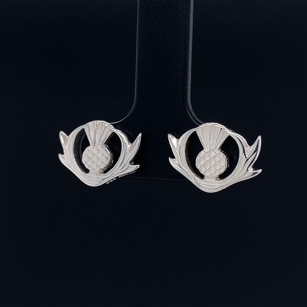 Keith Jack Celtic Sterling Silver Thistle Post Earrings Geralds Jewelry Oak Harbor, WA