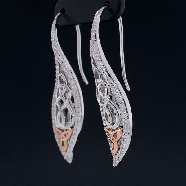 Keith Jack Celtic Leaf Hook Earrings Image 2 Geralds Jewelry Oak Harbor, WA