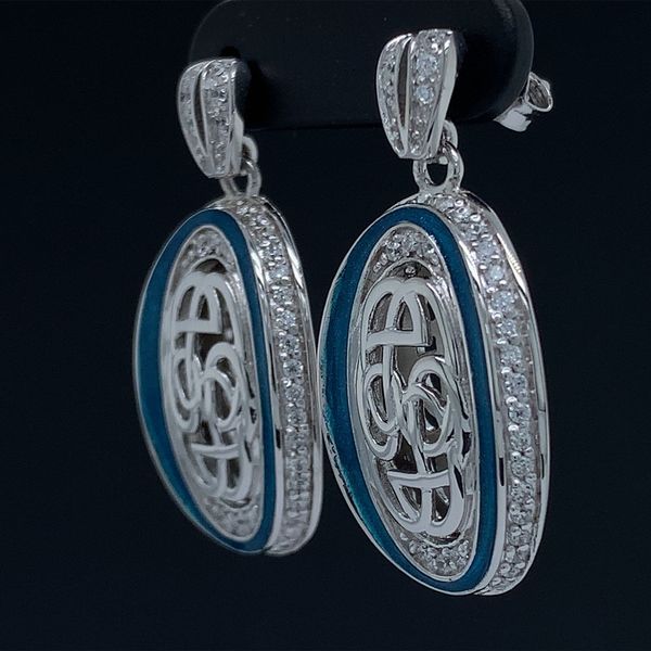 Keith Jack Celtic Path Of Life Enamel Post Oval Earrings Image 2 Geralds Jewelry Oak Harbor, WA