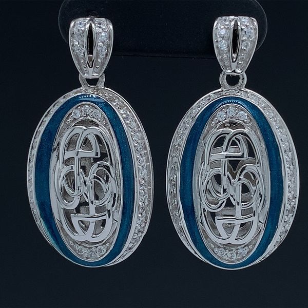 Keith Jack Celtic Path Of Life Enamel Post Oval Earrings Geralds Jewelry Oak Harbor, WA