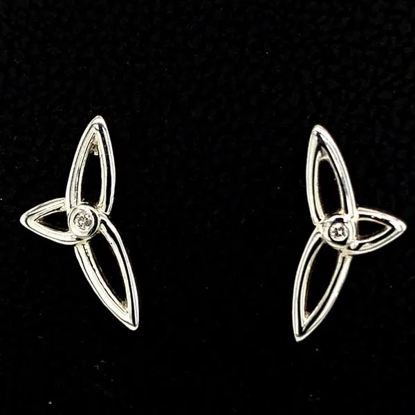 Keith Jack Celtic Diamond Trinity Earrings Geralds Jewelry Oak Harbor, WA