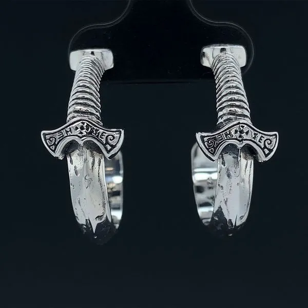 Keith Jack Celtic Viking Sword Hoop Earrings Geralds Jewelry Oak Harbor, WA