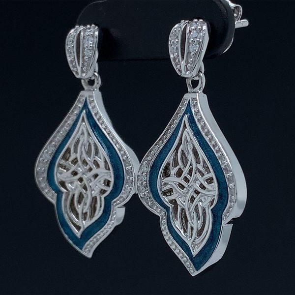 Keith Jack Celtic Path Of Life Enamel Post Earrings Image 2 Geralds Jewelry Oak Harbor, WA