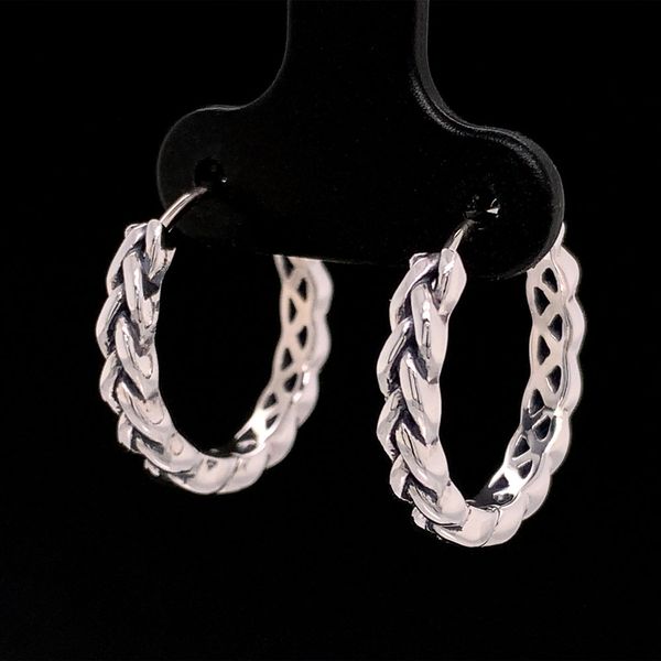Keith Jack Celtic Eclipse Small Hoop Earrings Image 3 Geralds Jewelry Oak Harbor, WA