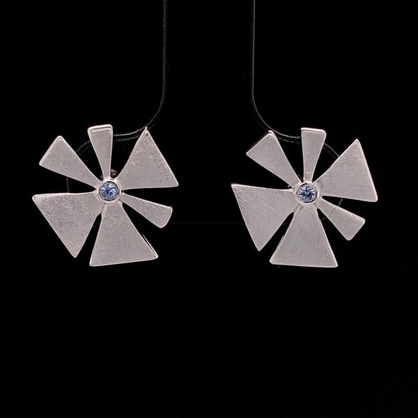 Pinwheel Yogo Sapphire Earrings Geralds Jewelry Oak Harbor, WA