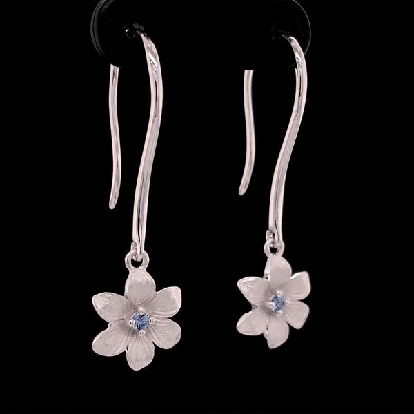 Flower Yogo Sapphire Earrings Image 2 Geralds Jewelry Oak Harbor, WA