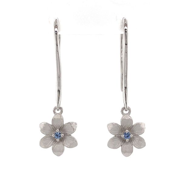Flower Yogo Sapphire Earrings Image 4 Geralds Jewelry Oak Harbor, WA