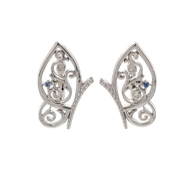 Butterfly Yogo Sapphire Earrings Image 4 Geralds Jewelry Oak Harbor, WA