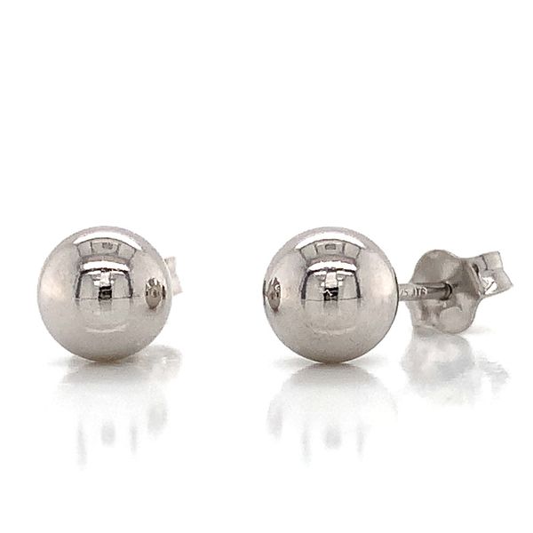 Silver Polished 6Mm Ball Earrings Image 2 Geralds Jewelry Oak Harbor, WA