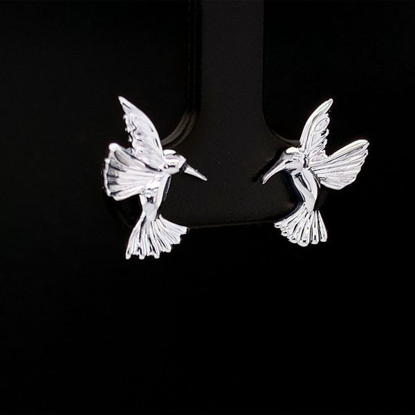 Keith Jack Celtic Sterling Silver Hummingbird Stud Earrings Image 2 Geralds Jewelry Oak Harbor, WA