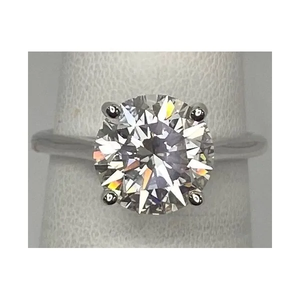 14Kt White Gold RBC HPHT Solitaire Diamond Engagement Ring Gary J. Long Jewelers Stockton, CA