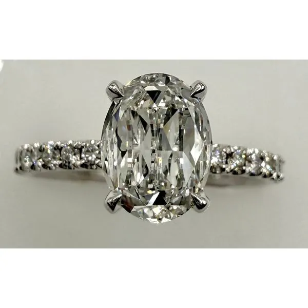 14K White Gold Lab Grown L'Amour Oval Diamond Engagement Ring Gary J. Long Jewelers Stockton, CA