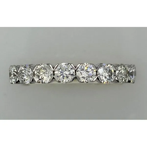 14K White Gold G, SI2 Crisscut 8 Round Diamond Wedding Band Gary J. Long Jewelers Stockton, CA