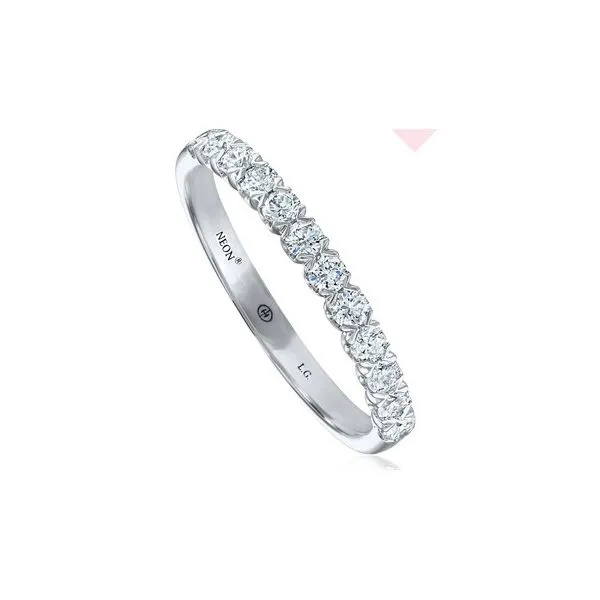 14K White Gold Round Diamond "V" Prong Wedding Band Gary J. Long Jewelers Stockton, CA