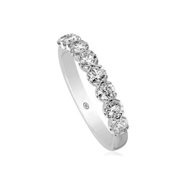 18K White Gold Round Diamond "V" Prong Wedding Band Gary J. Long Jewelers Stockton, CA