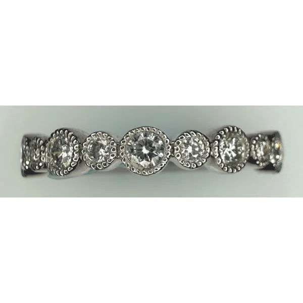 18KW DIAMOND MILGRAIN BAND Gary J. Long Jewelers Stockton, CA
