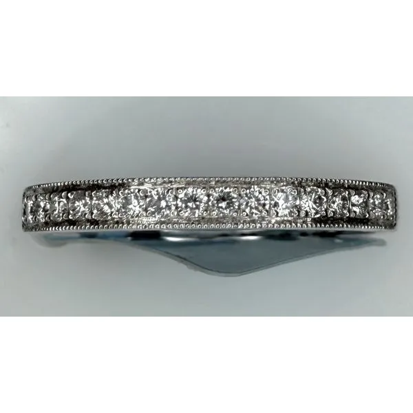 PLATINUM BEAD SET DIAMOND WEDDING BAND Gary J. Long Jewelers Stockton, CA
