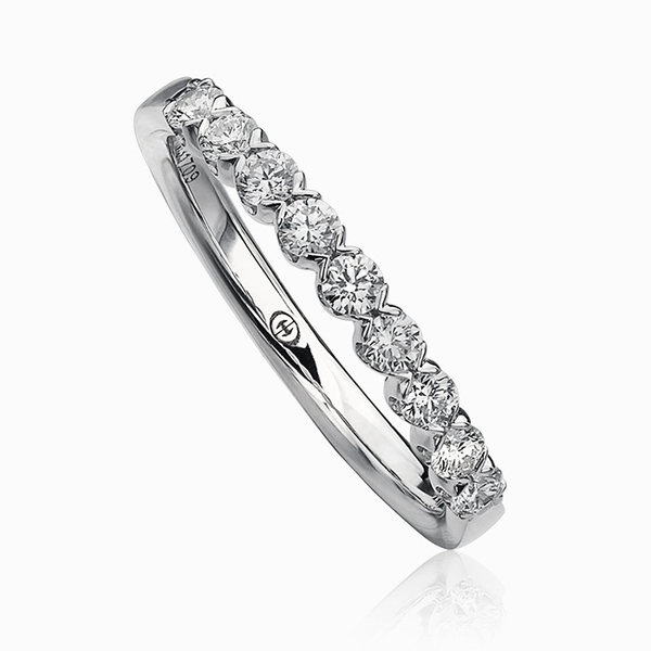 14K white gold Christopher Designs Crisscut wedding band, Christopher Designs diamond wedding band, 0.40ctw diamond band, whi