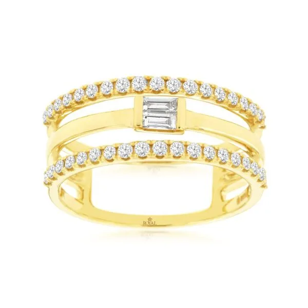 14KY .45TW OPEN 3ROW DIAMOND FASHION RING Gary J. Long Jewelers Stockton, CA